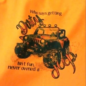 Orange dirty jeep shirt